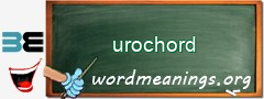 WordMeaning blackboard for urochord